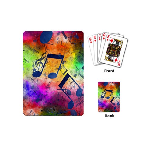 Music Texture, Grunge Music Background Playing Cards Single Design (Mini) from ArtsNow.com Back