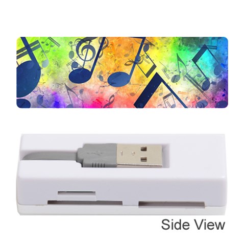 Music Texture, Grunge Music Background Memory Card Reader (Stick) from ArtsNow.com Front