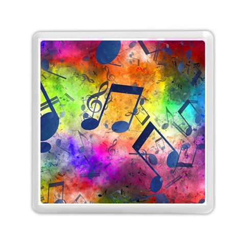 Music Texture, Grunge Music Background Memory Card Reader (Square) from ArtsNow.com Front