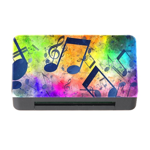 Music Texture, Grunge Music Background Memory Card Reader with CF from ArtsNow.com Front