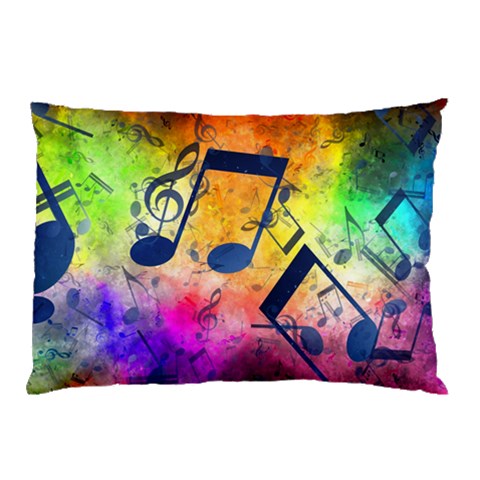 Music Texture, Grunge Music Background Pillow Case (Two Sides) from ArtsNow.com Front