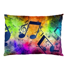 Music Texture, Grunge Music Background Pillow Case (Two Sides) from ArtsNow.com Front