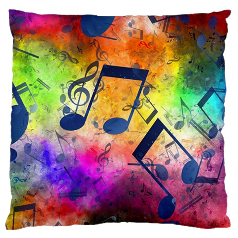 Music Texture, Grunge Music Background Large Cushion Case (One Side) from ArtsNow.com Front