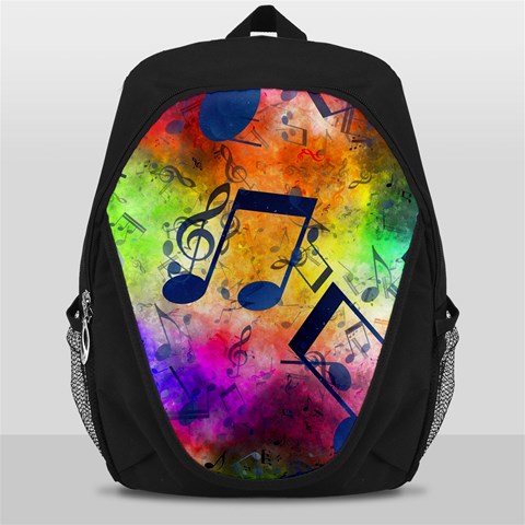 Music Texture, Grunge Music Background Backpack Bag from ArtsNow.com Front