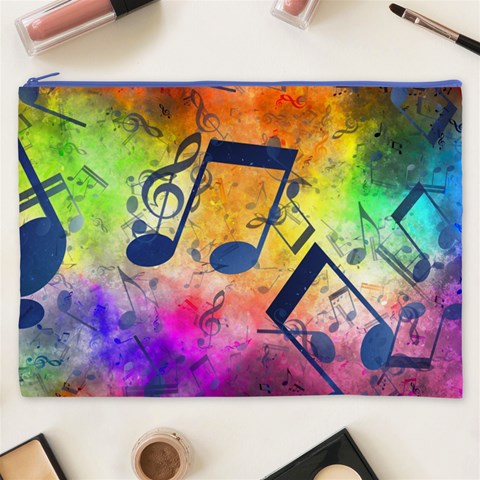 Music Texture, Grunge Music Background Cosmetic Bag (XXXL) from ArtsNow.com Front