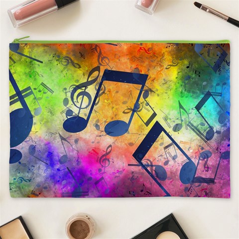 Music Texture, Grunge Music Background Cosmetic Bag (XXXL) from ArtsNow.com Front