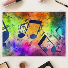 Music Texture, Grunge Music Background Cosmetic Bag (XXXL) from ArtsNow.com Back