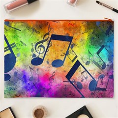 Music Texture, Grunge Music Background Cosmetic Bag (XXXL) from ArtsNow.com Back