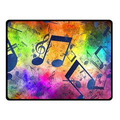 Music Texture, Grunge Music Background Two Sides Fleece Blanket (Small) from ArtsNow.com 45 x34  Blanket Front