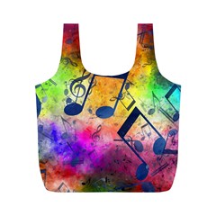 Music Texture, Grunge Music Background Full Print Recycle Bag (M) from ArtsNow.com Front