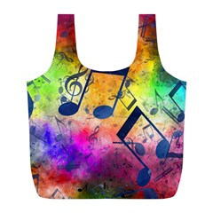 Music Texture, Grunge Music Background Full Print Recycle Bag (L) from ArtsNow.com Front