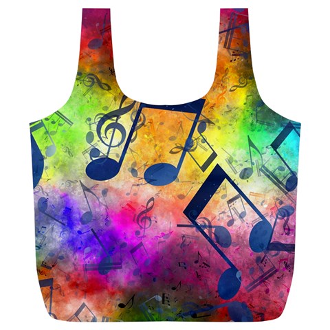 Music Texture, Grunge Music Background Full Print Recycle Bag (XL) from ArtsNow.com Front