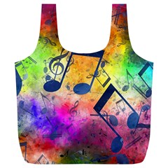 Music Texture, Grunge Music Background Full Print Recycle Bag (XL) from ArtsNow.com Front