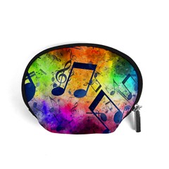 Music Texture, Grunge Music Background Accessory Pouch (Small) from ArtsNow.com Front