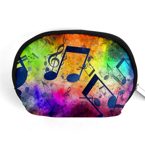 Music Texture, Grunge Music Background Accessory Pouch (Medium) from ArtsNow.com Front