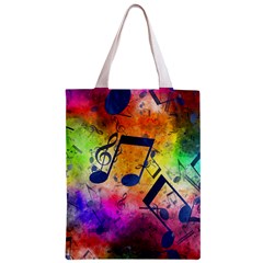 Music Texture, Grunge Music Background Zipper Classic Tote Bag from ArtsNow.com Front