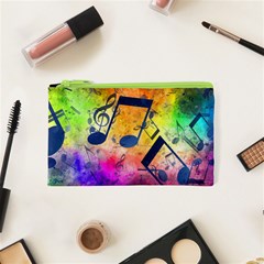 Music Texture, Grunge Music Background Cosmetic Bag (XS) from ArtsNow.com Front