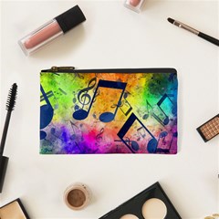 Music Texture, Grunge Music Background Cosmetic Bag (XS) from ArtsNow.com Front