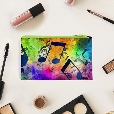 Music Texture, Grunge Music Background Cosmetic Bag (XS) from ArtsNow.com Back