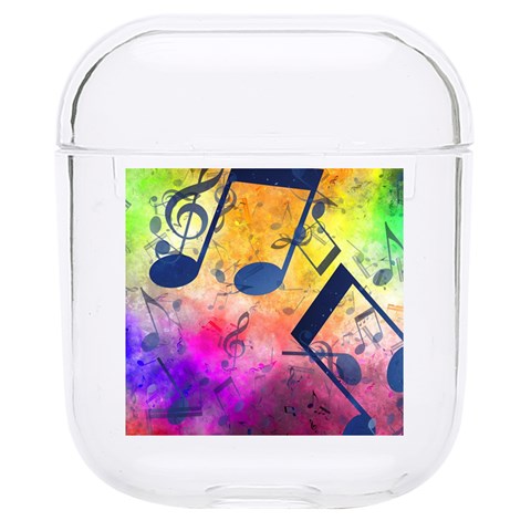 Music Texture, Grunge Music Background Hard PC AirPods 1/2 Case from ArtsNow.com Front