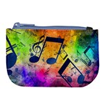 Music Texture, Grunge Music Background Large Coin Purse