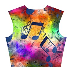 Music Texture, Grunge Music Background Cotton Crop Top from ArtsNow.com Back