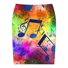 Music Texture, Grunge Music Background Midi Wrap Pencil Skirt from ArtsNow.com Back