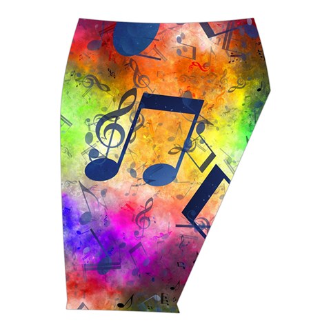 Music Texture, Grunge Music Background Midi Wrap Pencil Skirt from ArtsNow.com  Front Right 