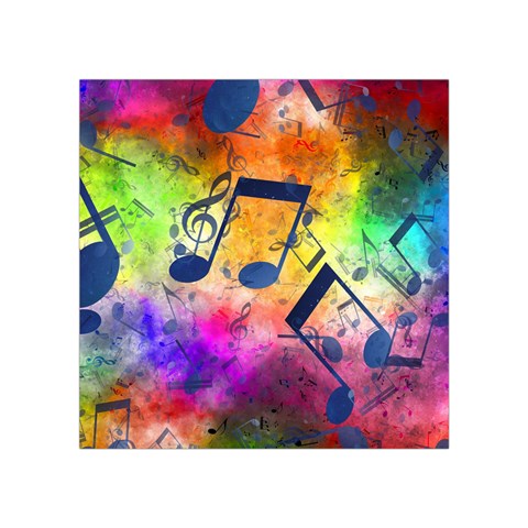 Music Texture, Grunge Music Background Square Tapestry (Small) from ArtsNow.com Front