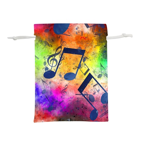 Music Texture, Grunge Music Background Lightweight Drawstring Pouch (S) from ArtsNow.com Front