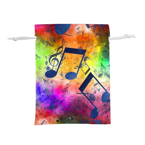 Music Texture, Grunge Music Background Lightweight Drawstring Pouch (L) from ArtsNow.com Front