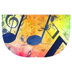 Music Texture, Grunge Music Background Make Up Case (Medium) from ArtsNow.com Side Right