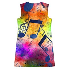 Music Texture, Grunge Music Background Kids  Long Sleeve Velvet Lounge Robe from ArtsNow.com Back