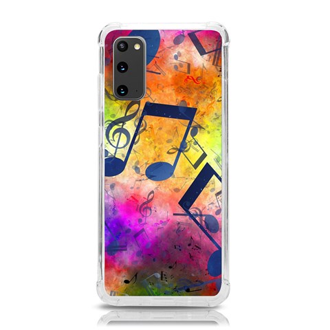 Music Texture, Grunge Music Background Samsung Galaxy S20 6.2 Inch TPU UV Case from ArtsNow.com Front