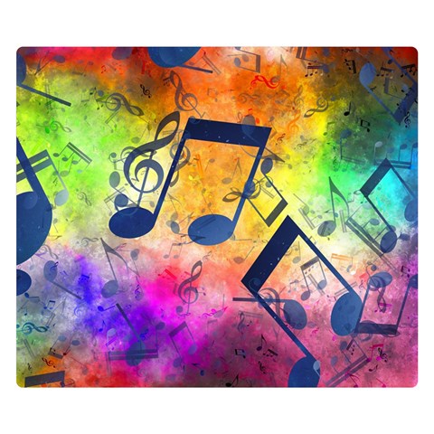 Music Texture, Grunge Music Background Premium Plush Fleece Blanket (Small) from ArtsNow.com 50 x40  Blanket Front