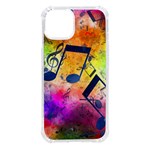 Music Texture, Grunge Music Background iPhone 14 TPU UV Print Case