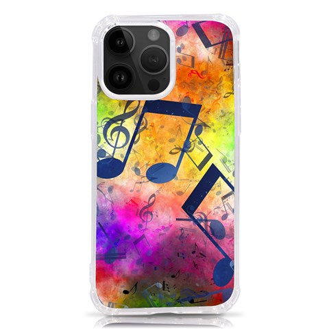 Music Texture, Grunge Music Background iPhone 14 Pro Max TPU UV Print Case from ArtsNow.com Front