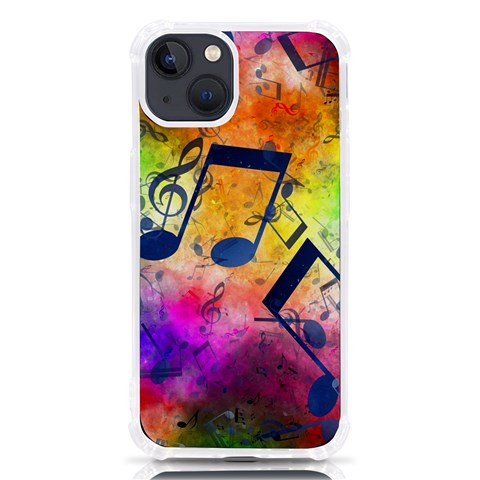 Music Texture, Grunge Music Background iPhone 13 TPU UV Print Case from ArtsNow.com Front