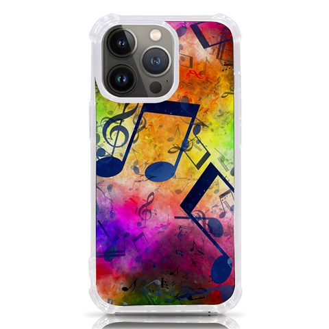 Music Texture, Grunge Music Background iPhone 13 Pro TPU UV Print Case from ArtsNow.com Front