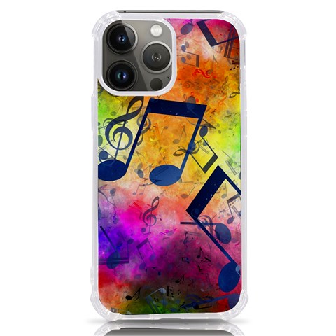 Music Texture, Grunge Music Background iPhone 13 Pro Max TPU UV Print Case from ArtsNow.com Front