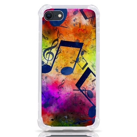 Music Texture, Grunge Music Background iPhone SE from ArtsNow.com Front