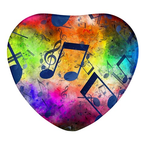 Music Texture, Grunge Music Background Heart Glass Fridge Magnet (4 pack) from ArtsNow.com Front