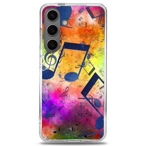 Music Texture, Grunge Music Background Samsung Galaxy S24 6.2 Inch TPU UV Case from ArtsNow.com Front