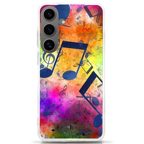 Music Texture, Grunge Music Background Samsung Galaxy S24 Ultra 6.9 Inch TPU UV Case from ArtsNow.com Front