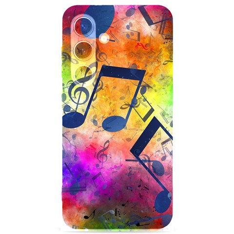 Music Texture, Grunge Music Background Samsung Galaxy S24 6.2 Inch Black TPU UV Case from ArtsNow.com Front