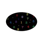 Numbers, Math, Keyboard Sticker (Oval)