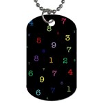 Numbers, Math, Keyboard Dog Tag (One Side)