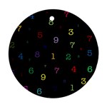 Numbers, Math, Keyboard Round Ornament (Two Sides)