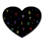 Numbers, Math, Keyboard Heart Mousepad