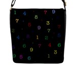 Numbers, Math, Keyboard Flap Closure Messenger Bag (L)